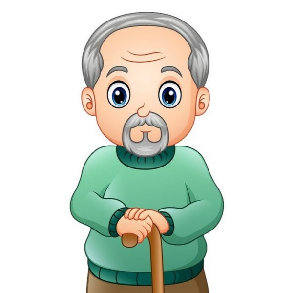 Дедушка мультяшный