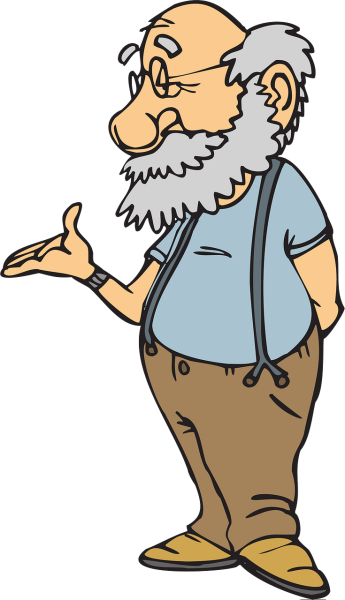 Дедушка мультяшный