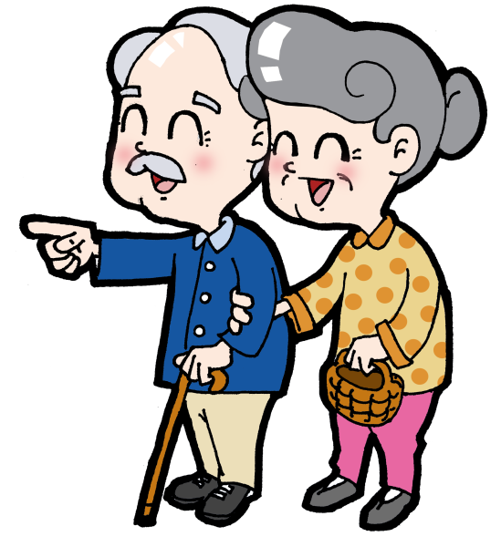 Пожилой человек мультяшный