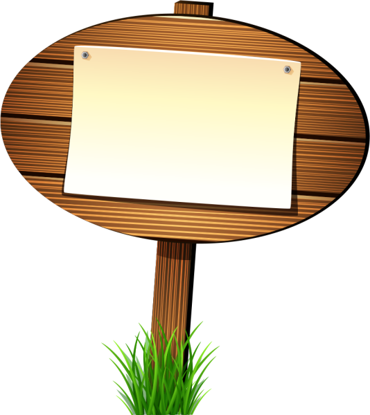 Деревянный указатель мультяшный