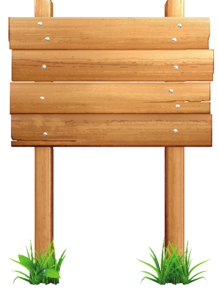 Деревянный указатель на прозрачном фоне