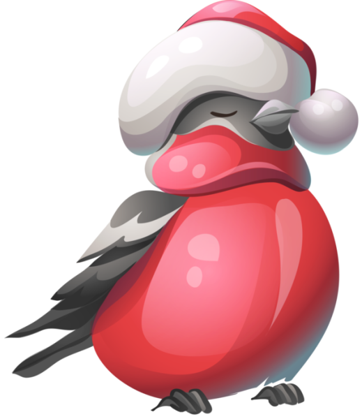 Снегирь на прозрачном фоне