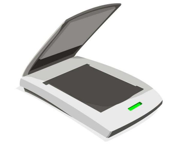 Сканер на прозрачном фоне