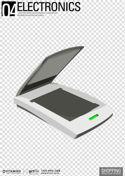 Сканер на прозрачном фоне