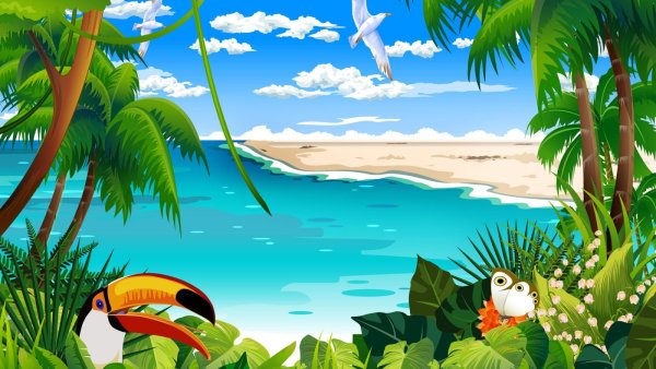 Остров мультяшный