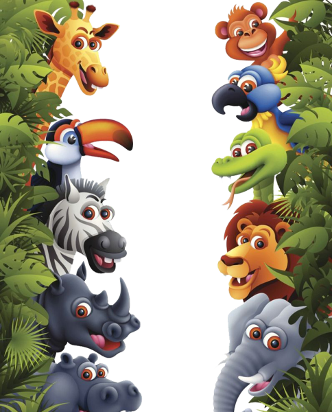 Джунгли животные мультяшные