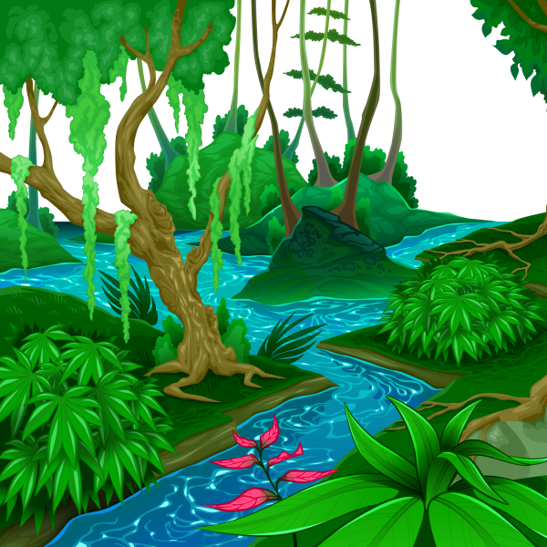 Джунгли нарисованные