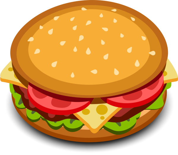 Гамбургер мультяшный