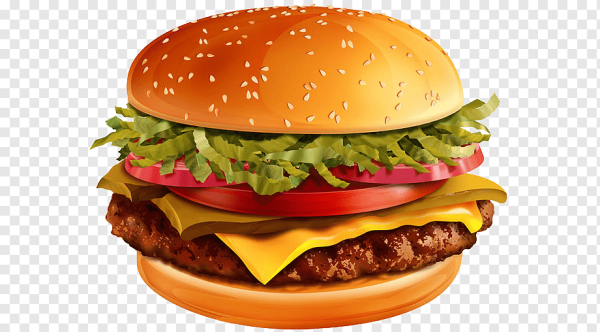 Гамбургер на прозрачном фоне