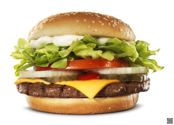 Бургер на белом фоне