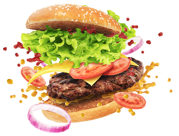 Бургер на прозрачном фоне
