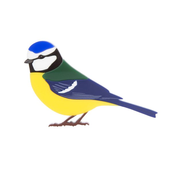 Синица на белом фоне