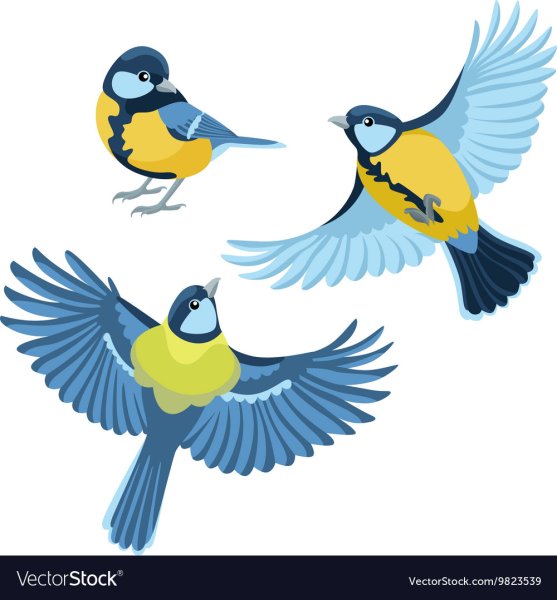 Синички мультяшные