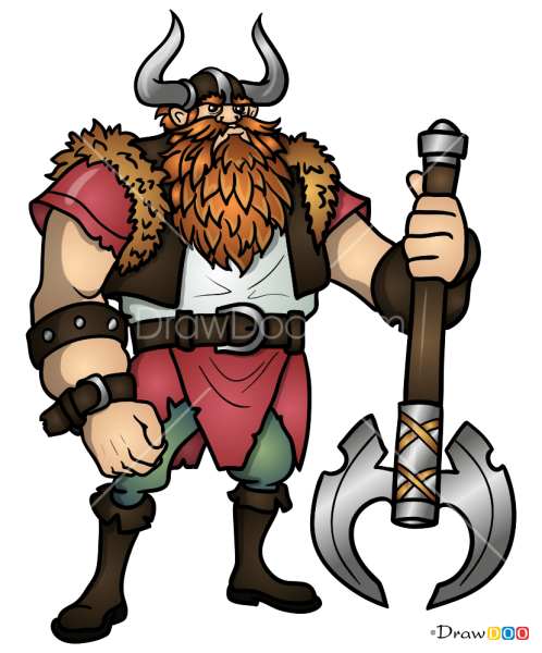 Викинги контурный логотип