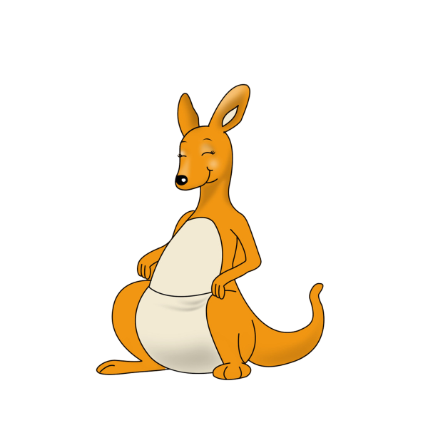 Кенгуру на прозрачном фоне
