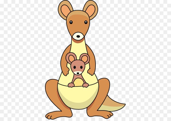 Смешной мультяшный Кенгуренок