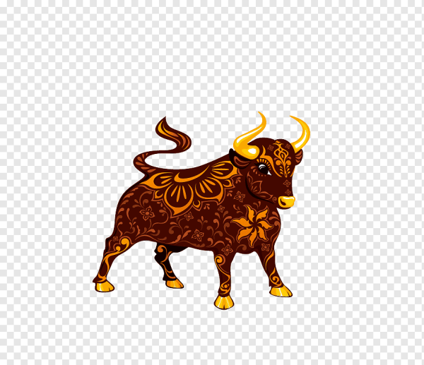 Бык на прозрачном фоне
