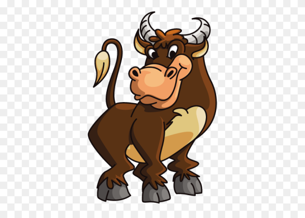Бык мультяшный красивый