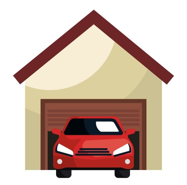 Гараж на прозрачном фоне