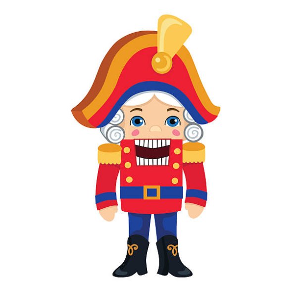 Щелкунчик на белом фоне