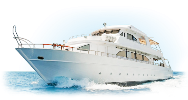 Яхта на белом фоне