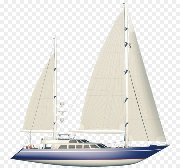 Парусная яхта сбоку