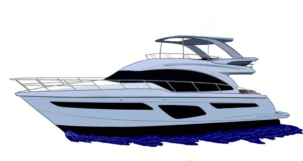 Яхта на белом фоне