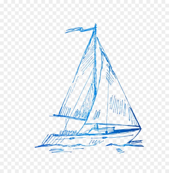 Парусная яхта вектор