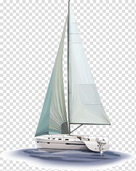 Яхта на прозрачном фоне