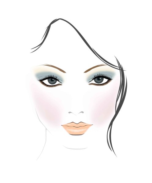 Контур лица девушки