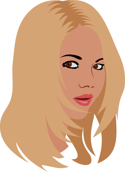 Мультяшное лицо девушки