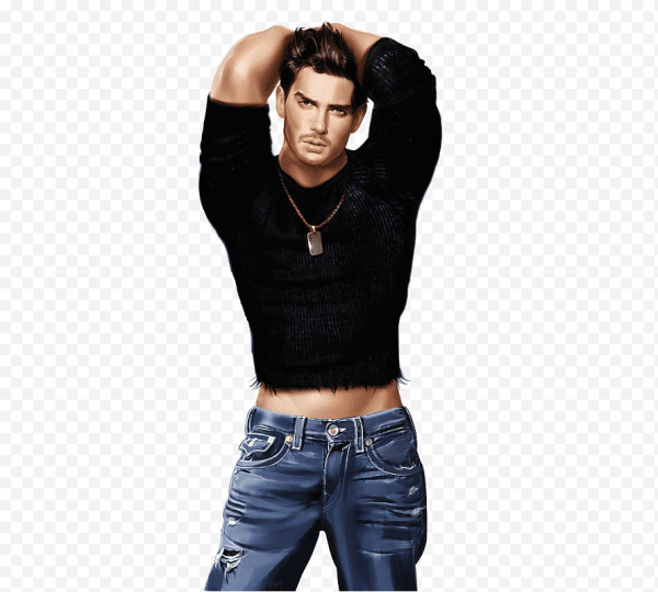 Парень на прозрачном фоне