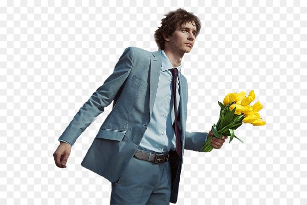 Мужчина с цветами