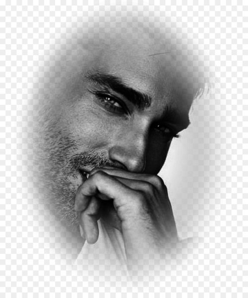 Лицо мужчины на прозрачном фоне