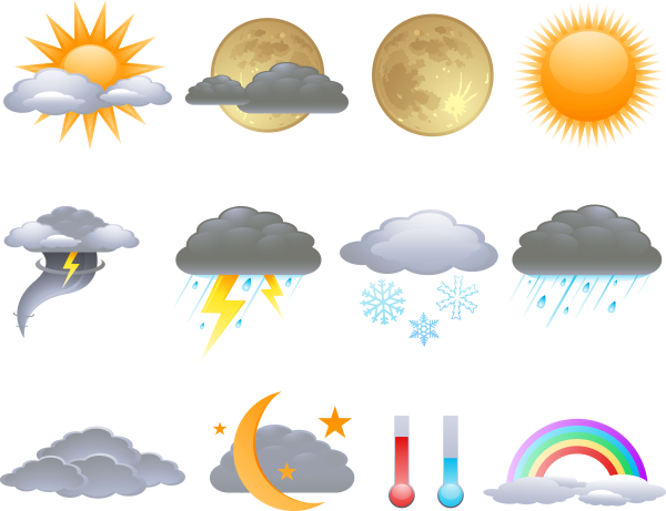 Погодные иконки вектор