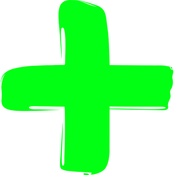 Знак плюс зеленый