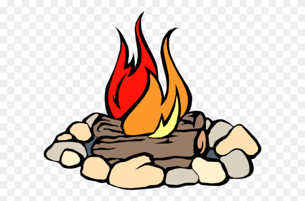 Пионерский костер вектор