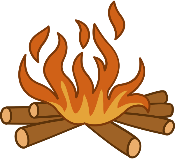 Пламя на белом фоне