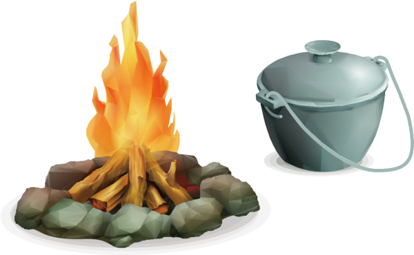 3 Костёр клипарт для детей