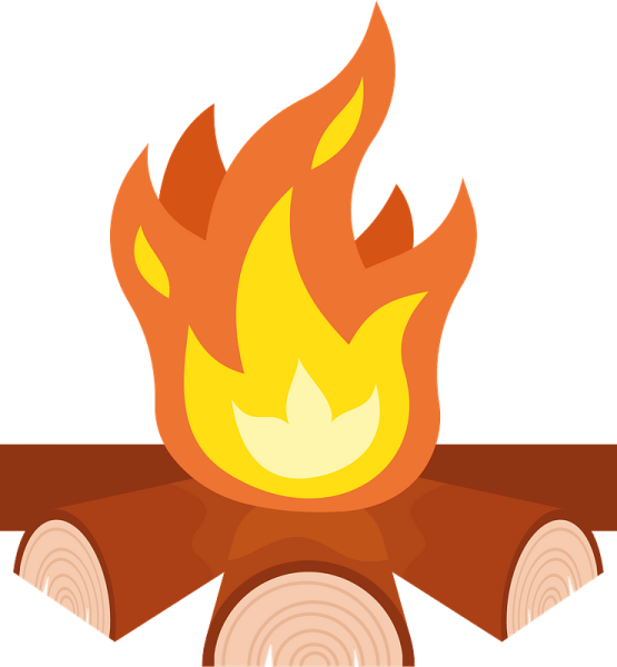 Костер мультяшный