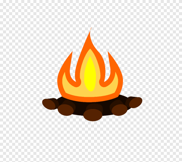 Костер нарисованный на компьютере