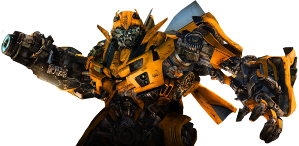 Трансформер Бамблби на белом фоне