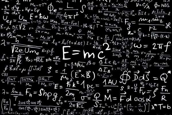 Математические формулы на черном фоне