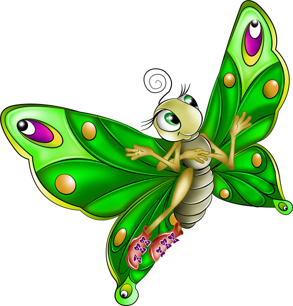 Бабочки мультяшные