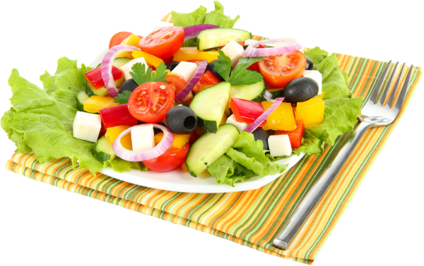 Тарелка с салатом