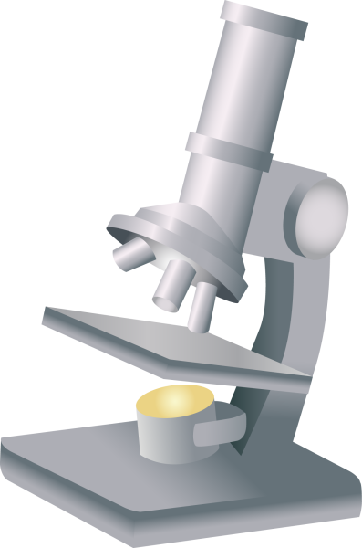 Микроскоп на прозрачном фоне
