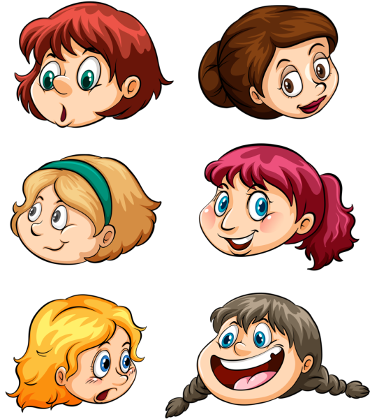 Детские лица мультяшные