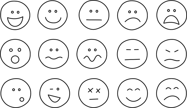 Смайлик раскраска для детей