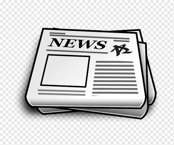Газета на прозрачном фоне