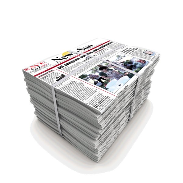 Газета на прозрачном фоне